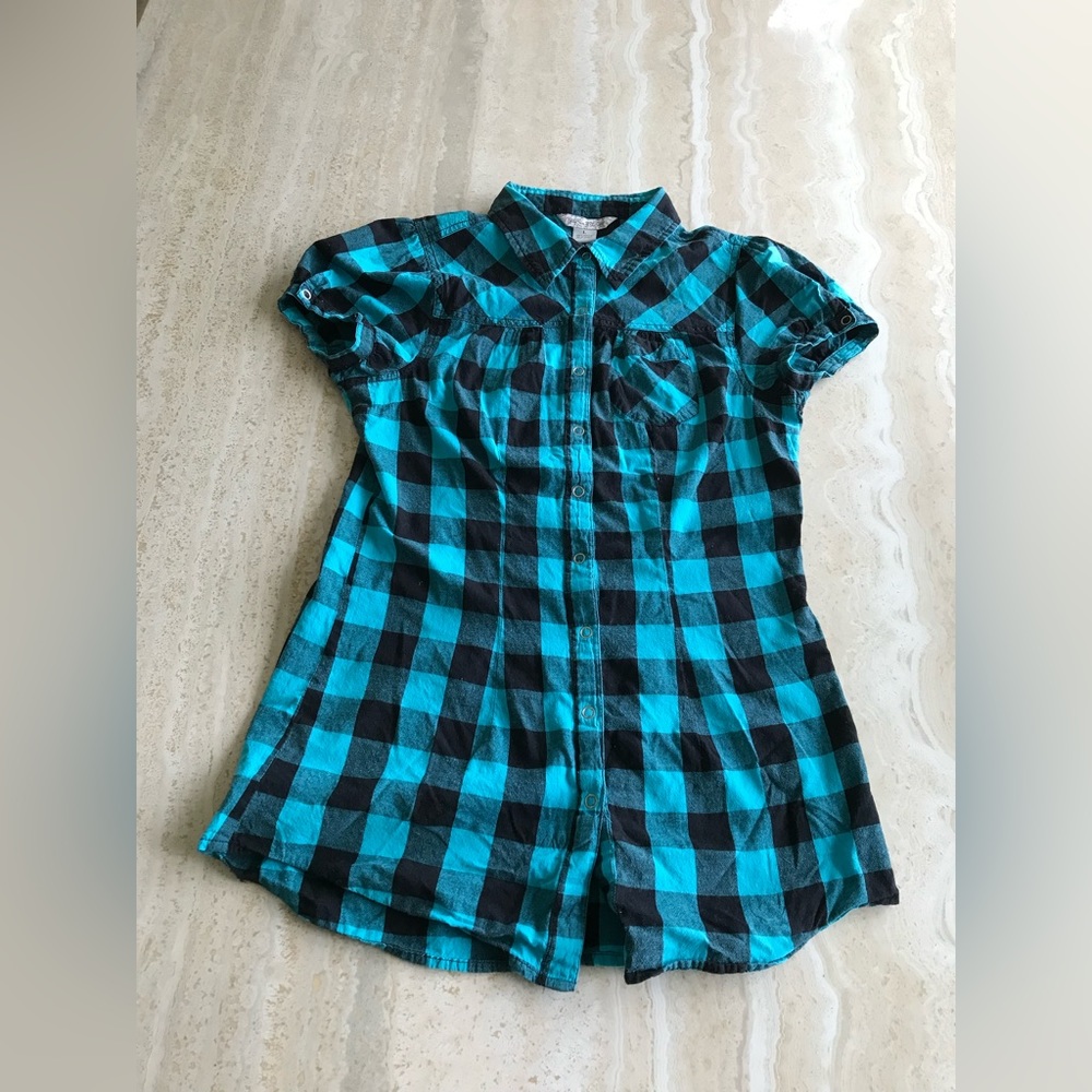 FUN & FLINT CHECKERED SNAP SHIRT